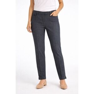 Talbots‎ Womens Dark Indigo Straight Leg Trousers Size 6 Mid Rise Work Pants